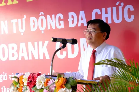 Agribank Hậu Giang khai trương máy gửi, rút tiền tự động Autobank CDM thứ 6 tại huyện Châu Thành A
