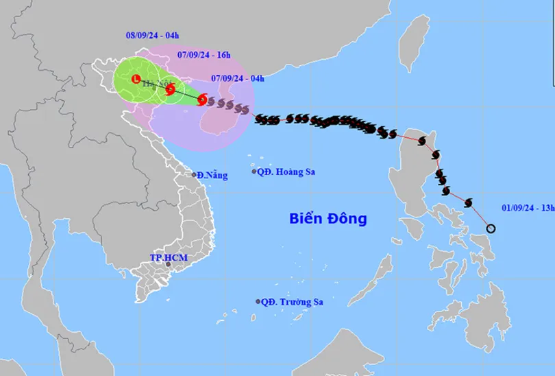 Bão số 3 đổ bộ, miền Bắc mưa rất to kèm gió giật
