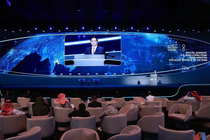 Thủ tướng Phạm Minh Chính phát biểu tại Hội nghị Sáng kiến đầu tư tương lai tại Saudi Arabia
