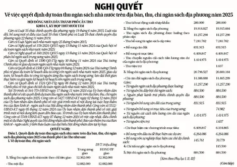NGHỊ QUYẾT  Về việc quyết định dự toán thu ngân sách nhà nước trên địa bàn, thu, chi ngân sách địa phương năm 2025