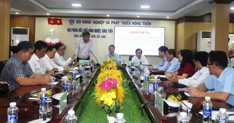 Đoàn công tác của Bộ NN&MT  thăm Văn phòng điều phối Nông nghiệp nông thôn vùng ĐBSCL và Công ty CP Nông nghiệp công nghệ cao Trung An