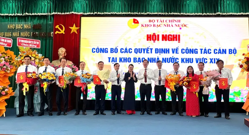 Kho bạc Nhà nước khu vực XIX công bố các quyết định bổ nhiệm cán bộ