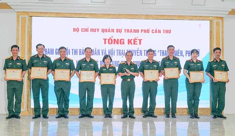 Bộ Chỉ huy Quân sự TP Cần Thơ tổng kết tham gia các cuộc thi, hội trại
