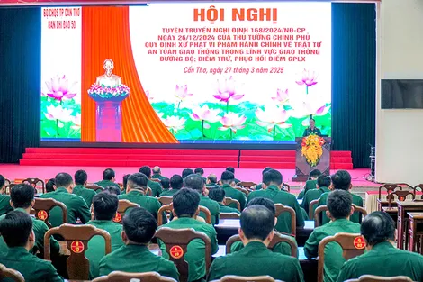 Bộ Chỉ huy Quân sự TP Cần Thơ tuyên truyền Nghị định số 168