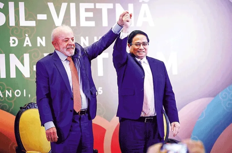 Thủ tướng Phạm Minh Chính và Tổng thống Lula da Silva cùng dự Diễn đàn kinh tế Việt Nam - Brazil