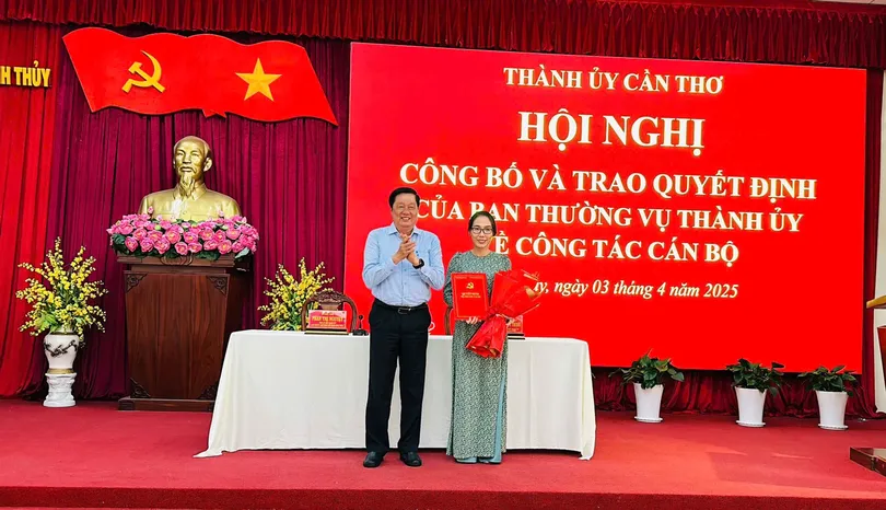 Ban Thường vụ Thành ủy Cần Thơ phân công đồng chí Lê Hoàng Thủy Trinh phụ trách, điều hành Đảng bộ quận Bình Thủy