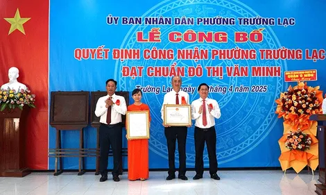 Công nhận phường Trường Lạc đạt chuẩn đô thị văn minh