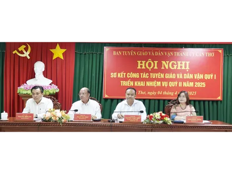 Sơ kết công tác tuyên giáo và dân vận quý I năm 2025