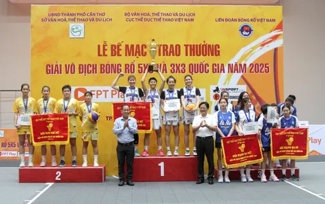 Bế mạc Giải vô địch Bóng rổ 3x3 quốc gia 2025