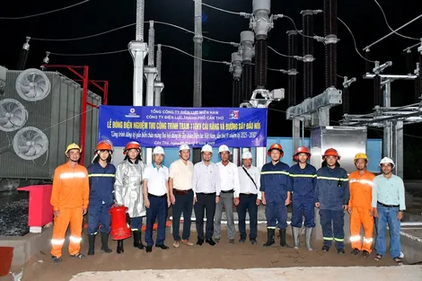 Đóng điện công trình trạm biến áp 110kV Cái Răng và đường dây đấu nối