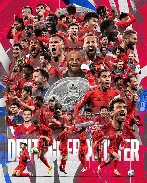 Bayern Munich vô địch Bundesliga 2024-2025 trước 2 vòng đấu