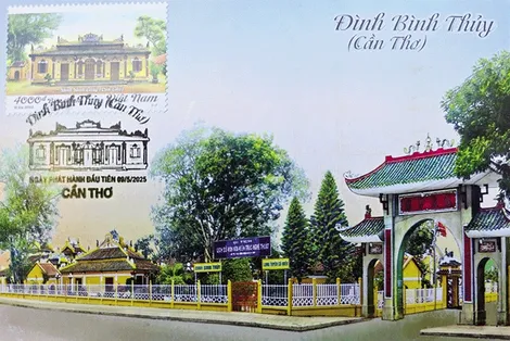 Di tích Đình Bình Thủy trên tem bưu chính