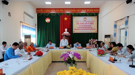 Mặt trận thành phố lấy ý kiến đóng góp dự thảo nghị quyết sửa đổi, bổ sung một số điều của Hiến pháp năm 2013