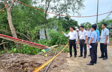 Khẩn trương hoàn thành công tác giải phóng mặt bằng, thúc đẩy tiến độ thi công Dự án đường tỉnh 918
