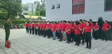Agribank Chi nhánh tỉnh Kiên Giang tập huấn  phòng cháy chữa cháy, cứu hộ và cứu nạn