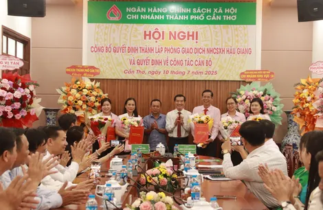 Công bố thành lập Phòng giao dịch Ngân hàng Chính sách xã hội Hậu Giang