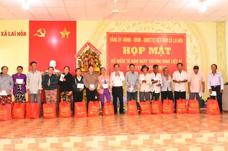 Xã Lai Hòa họp mặt gia đình thương binh, liệt sĩ