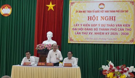 Ủy ban MTTQVN TP Cần Thơ tổ chức hội nghị đóng góp ý kiến dự thảo văn kiện Đại hội Đảng bộ TP Cần Thơ