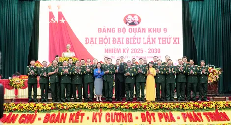 Bế mạc Đại hội đại biểu Đảng bộ Quân khu 9 lần thứ XI, nhiệm kỳ 2025-2030