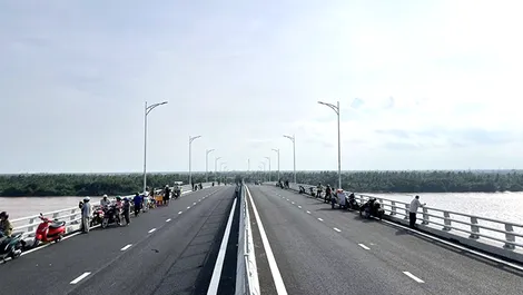 Người dân không tự ý ra vào công trường cầu Đại Ngãi 2 để đảm bảo an toàn