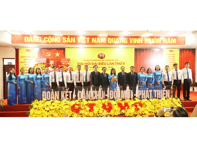 Ðại hội đại biểu Đảng bộ Trường Đại học Y Dược Cần Thơ nhiệm kỳ 2025-2030 thành công tốt đẹp
