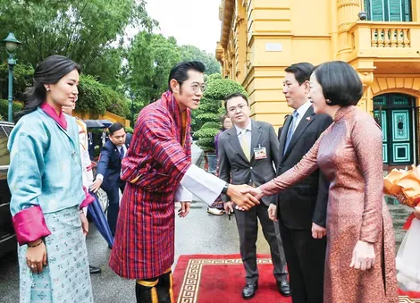Chủ tịch nước Lương Cường hội đàm với Quốc vương Bhutan