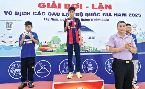 Bơi Cần Thơ xếp hạng Ba toàn đoàn giải CLB quốc gia 2025