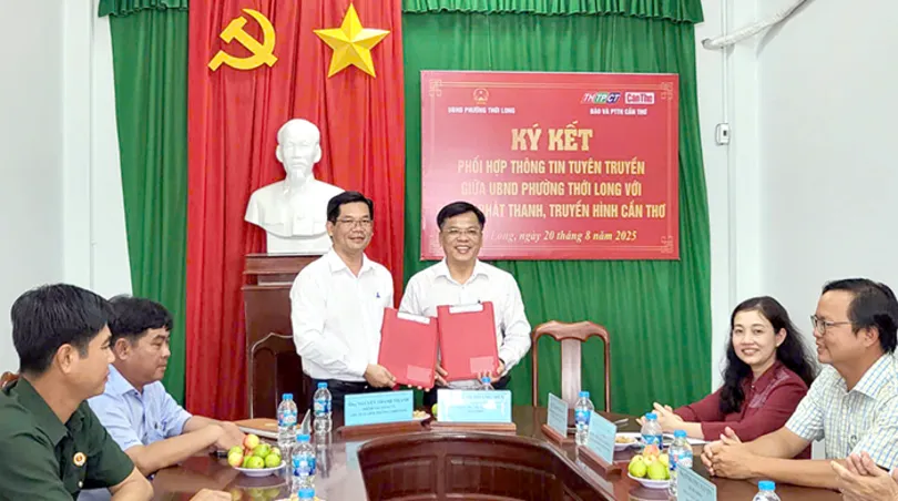 Phường Thới Long phối hợp thông tin tuyên truyền với Báo và Phát thanh, Truyền hình Cần Thơ