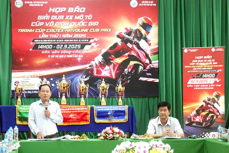 Chặng 3 Giải đua xe mô tô cúp vô địch quốc gia lần I-2025 diễn ra tại Cần Thơ vào chiều 2-9