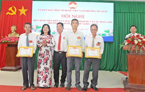 Phường Mỹ Quới tuyên dương 3 tập thể, 8 cá nhân điển hình tiên tiến của MTTQ và các đoàn thể