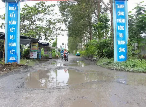Mong tuyến đường Phạm Hùng ở xã Hỏa Lựu sớm được xây dựng lại