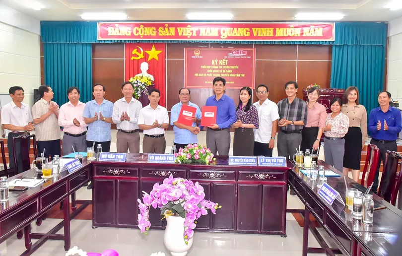 Xã Kế Sách ký kết ghi nhớ phối hợp tuyên truyền với Báo và Phát thanh, Truyền hình Cần Thơ