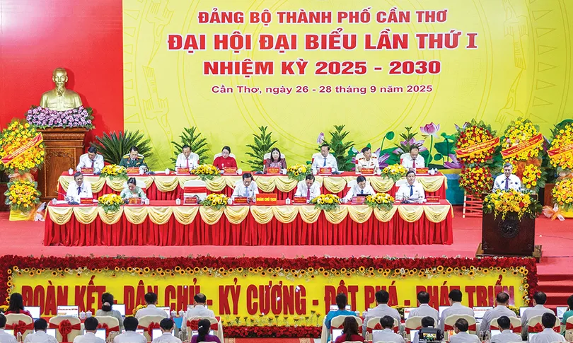 Hôm nay, Đại hội đại biểu Đảng bộ TP Cần Thơ lần thứ I, nhiệm kỳ 2025-2030 khai mạc trọng thể phiên làm việc chính thức