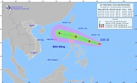 Yêu cầu các địa phương chủ động ứng phó với áp thấp nhiệt đới gần Biển Đông