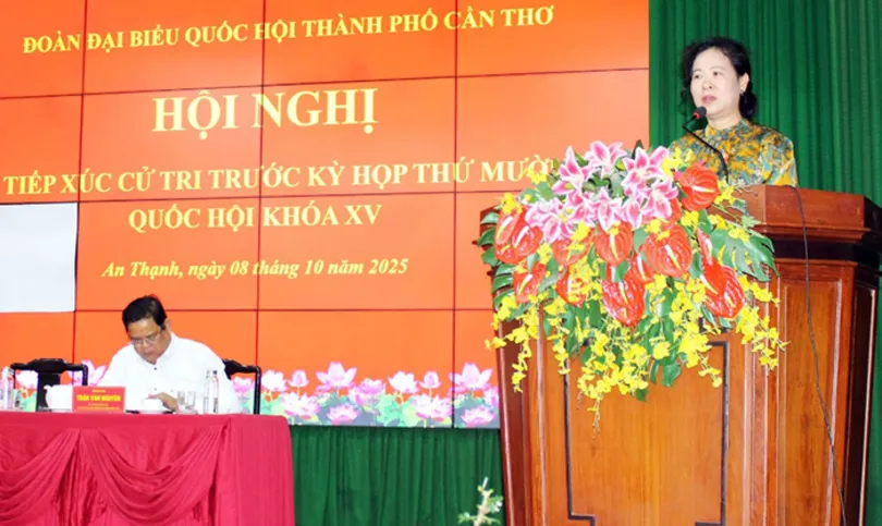 Đoàn đại biểu Quốc hội TP Cần Thơ tiếp xúc cử tri xã An Thạnh
