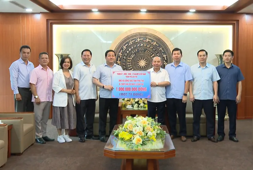 TP Cần Thơ hỗ trợ tỉnh Phú Thọ 1 tỉ đồng khắc phục hậu quả mưa lũ