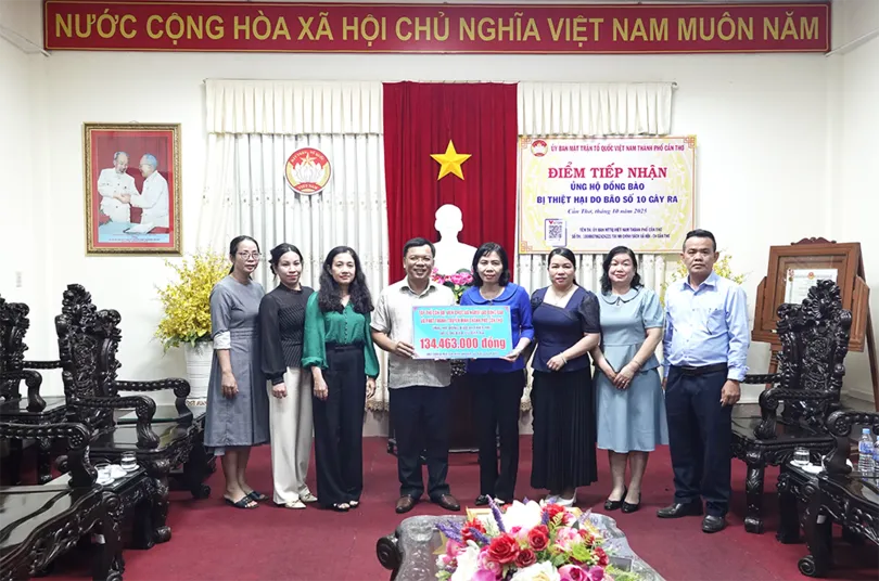 Ủy ban MTTQVN TP Cần Thơ tiếp nhận hơn 20 tỉ đồng hỗ trợ đồng bào bị thiệt hại do bão số 10