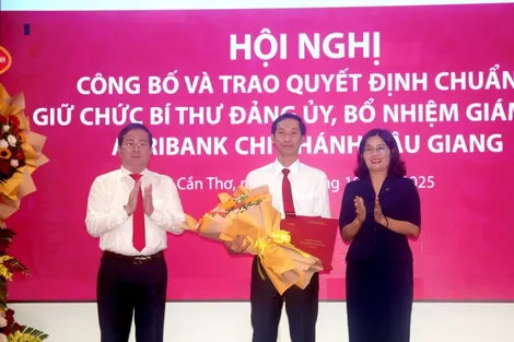 Ông Trần Quốc Tuấn giữ chức Bí thư Đảng ủy, Giám đốc Agribank Chi nhánh Hậu Giang