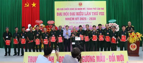 Hội Cựu chiến binh xã Nhơn Mỹ tổ chức Đại hội đại biểu nhiệm kỳ 2025-2030
