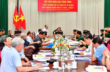Hội thảo khoa học công trình “Thủ trưởng Bộ Tư lệnh và sĩ quan cấp tướng Quân khu 9 (1945-2025)”