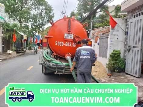 Dịch vụ hút hầm cầu uy tín tại Đồng Nai, có mặt sau 30 phút - Toàn Cầu Envim