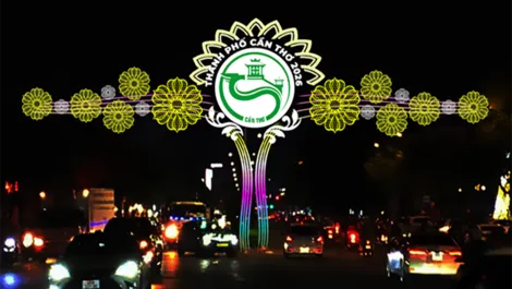 Đường đèn nghệ thuật TP Cần Thơ “Mừng Đảng quang vinh - Mừng xuân Bính Ngọ 2026”