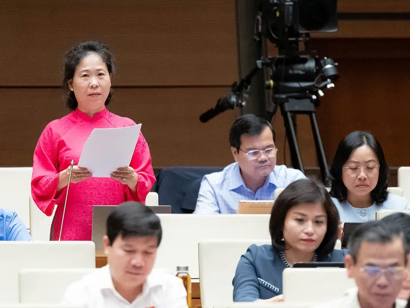 Đại biểu Quốc hội Tô Ái Vang góp ý đối với dự án Luật Bảo hiểm tiền gửi (sửa đổi)