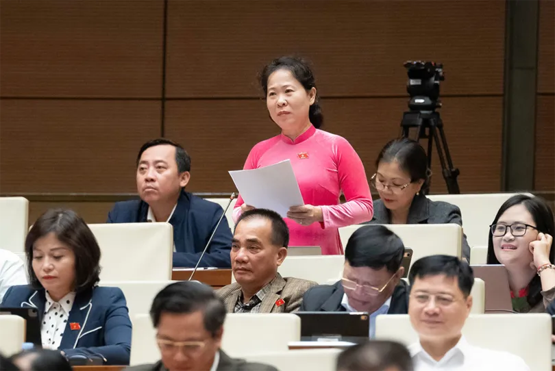 Đại biểu Quốc hội Tô Ái Vang góp ý dự án Luật Giáo dục nghề nghiệp (sửa đổi)