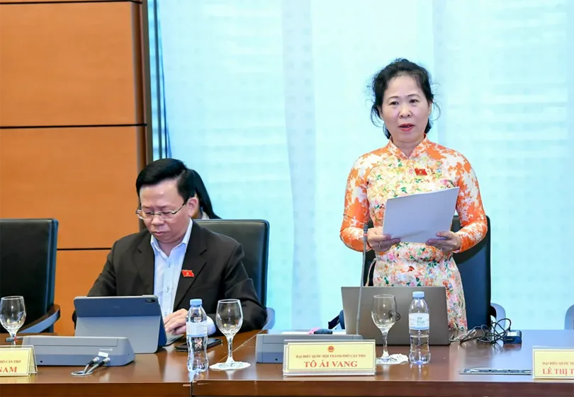 Đại biểu Tô Ái Vang góp ý chủ trương đầu tư Chương trình mục tiêu quốc gia về chăm sóc sức khỏe, dân số và phát triển, giai đoạn 2026 - 2035