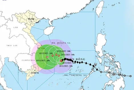 Bão số 15 giật cấp 14, vùng biển miền Trung biển động dữ dội