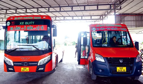 Mạng lưới xe buýt phủ rộng, tạo thuận lợi cho người dân