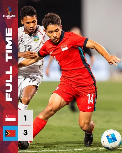 U22 Timor Leste gây sốc khi quật ngã U22 Singapore 3-1