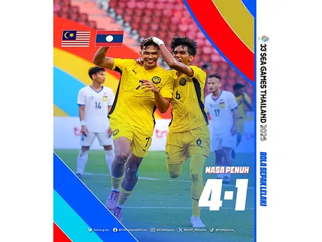 U22 Malaysia ngược dòng thắng U22 Lào 4-1