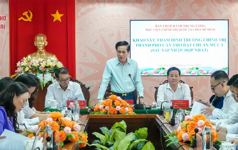 Trường Chính trị TP Cần Thơ đủ điều kiện đạt chuẩn mức 1 (sau hợp nhất, sáp nhập)